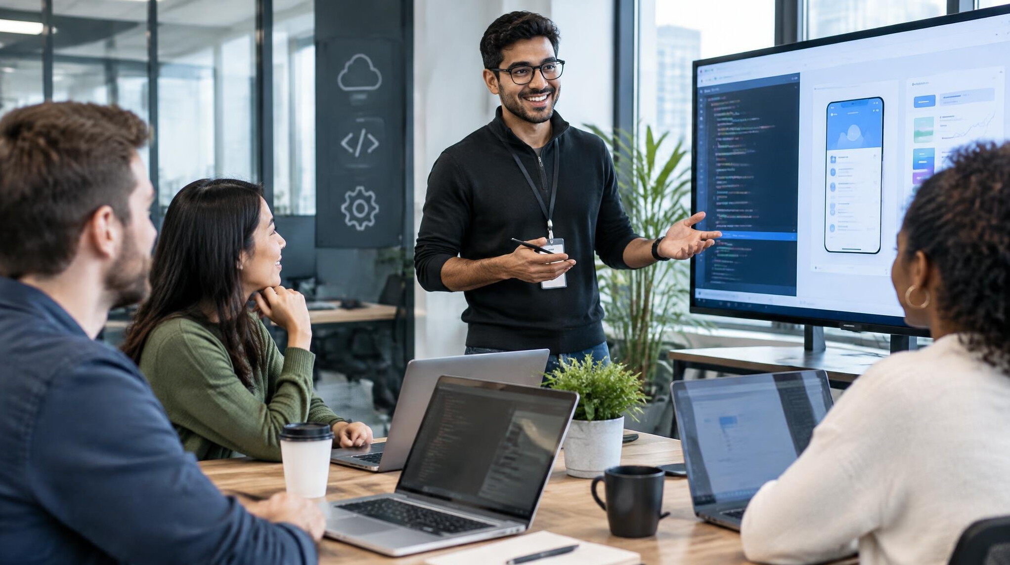 successful it professional smiling